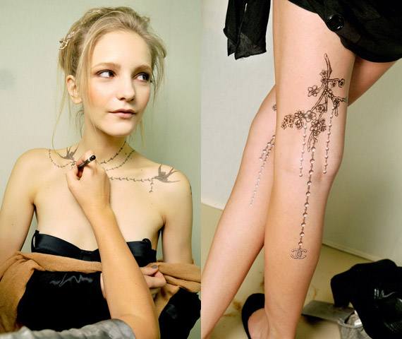 Моющиеся татуировки Chanel (Видео)