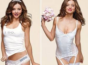 Миранда Керр в свадебном белье Victoria`s Secret