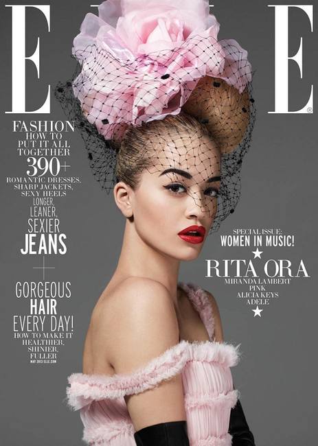 Рита Ора на двух обложках Elle США