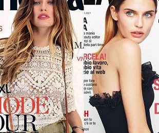 Бьянка Балти на двух обложках Marie Claire и Glamour